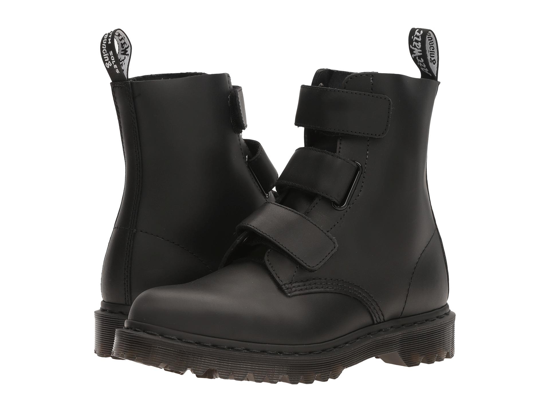White doc cheap martens velcro